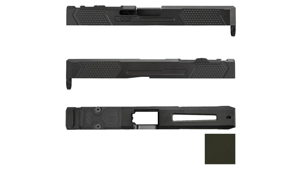 Grey Ghost Precision Version 4 Pistol Slide w/ RMR-DP Pro Cut, Glock 17 Gen 5, 17-4 Stainless Steel, Olive Drab Cerakote, GGP-17-5-OC-OD-V4