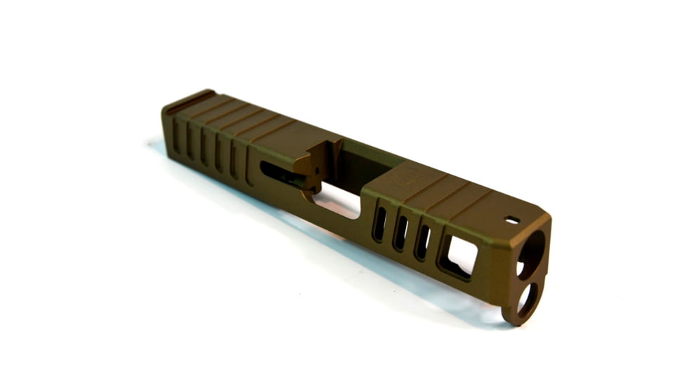 Gun Cuts Juggernaut Slide for Glock 26, Optic Cut, Burnt Bronze, GC-G26-JUG-BBR-RMR
