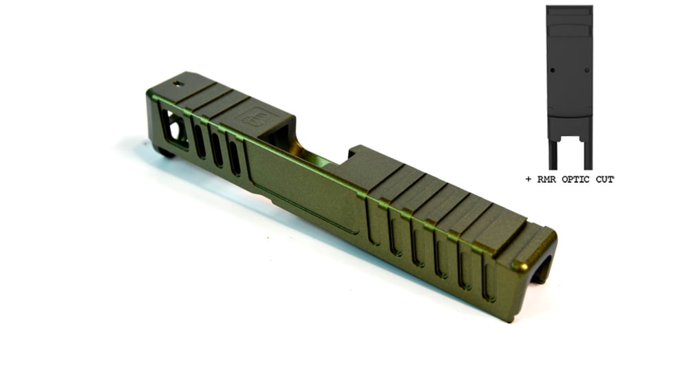 Gun Cuts Juggernaut Slide for Glock 26, Optic Cut, Leprechaun Gold, GC-G26-JUG-LGO-RMR