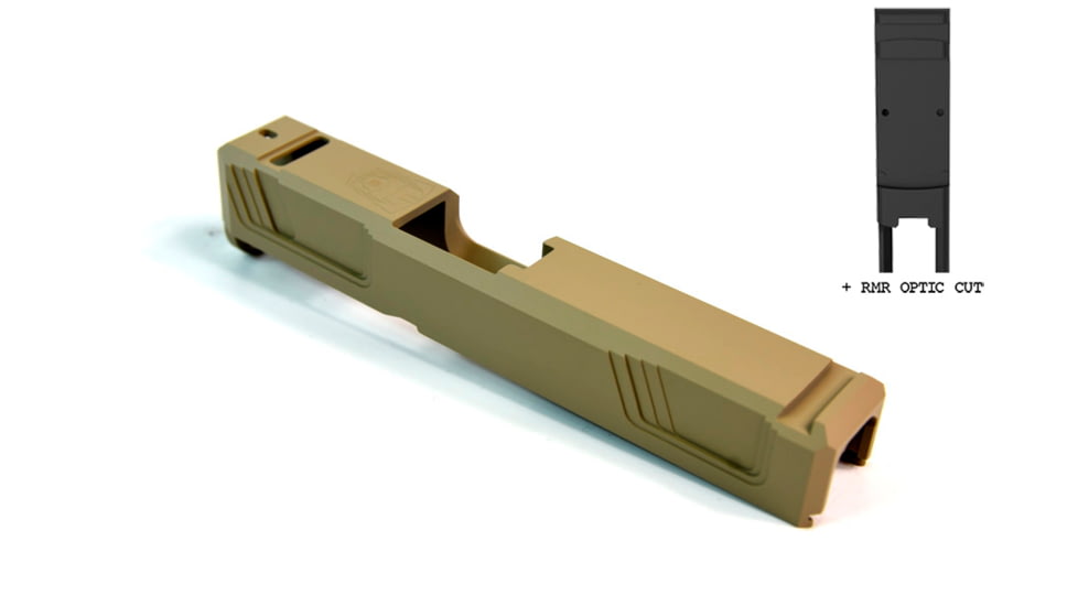 Gun Cuts Raider Slide for Glock 26, Optic Cut, Desert Sand, GC-G26-RAI-DSA-RMR