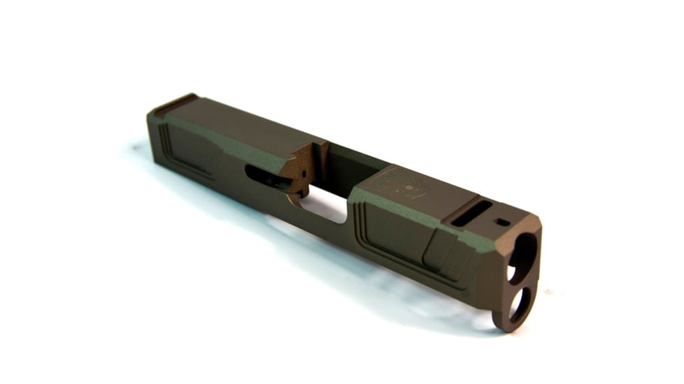 Gun Cuts Raider Slide for Glock 26, Optic Cut, Smoked Bronze, GC-G26-RAI-SBR-RMR