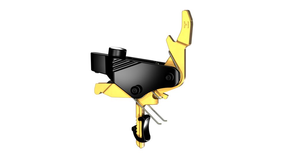 HIPERFIRE PDI Trigger Assembly, AR-15/ AR-10, 2lb Pull, Drop-In, Titanium Nitride, Gold, PDIGS