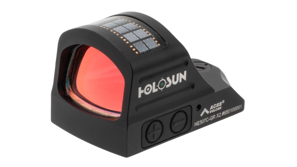 Holosun HE507C-X2 Pistol Green Dot Sight, 10 MOA ACSS Vulcan Reticle, Hardcoat Anodized, Black, HE507C-GR-X2-ACSS