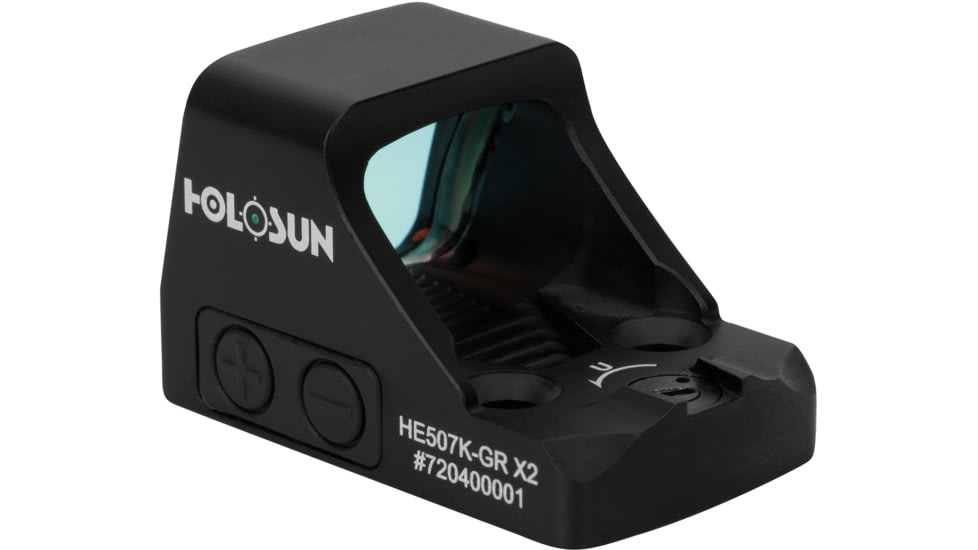 Holosun HE507K-GR X2 Green Dot Reflex Sight, 1x, Green Circle Dot/ 2 MOA Dot/ 32 MOA Circle Reticles, Anodized, Black, HE507K-GR X2