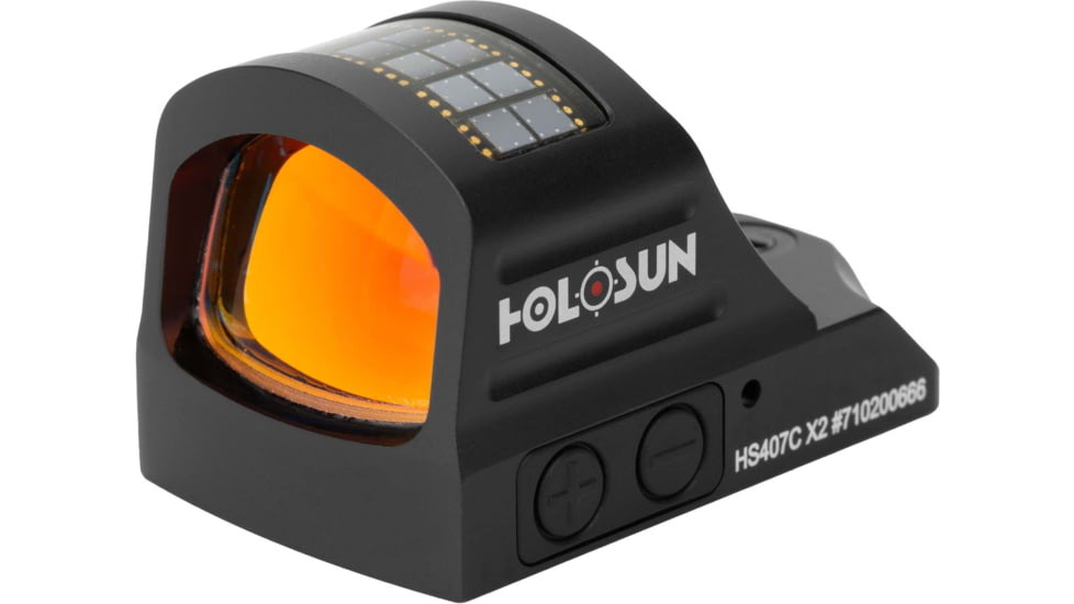 Holosun HS407C-X2 Red Dot Sight, 1x, 2 MOA Dot, Black, HS407C-X2