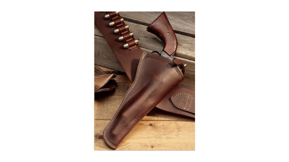 Hunter Company Western Slim Jim Holster,Fits Most Large Single Action Revolvers, Antique Brown, Right Hand, Size 48, Antique Brown, 1081-48