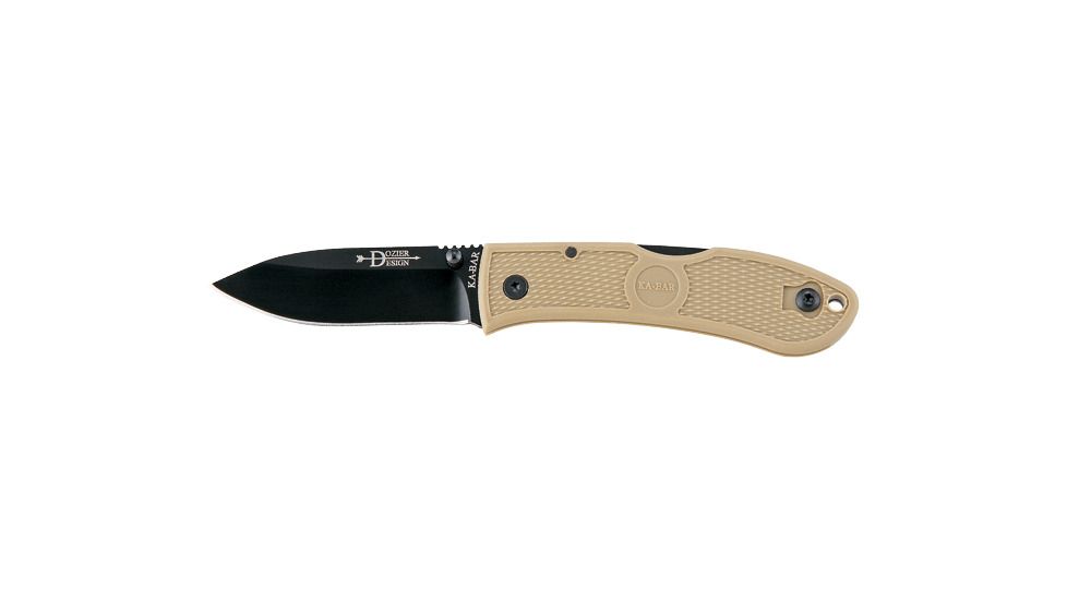 Ka Bar Knives Kb4062cb Black Blade Dozier Folding Hunter Coyote Brown Handle