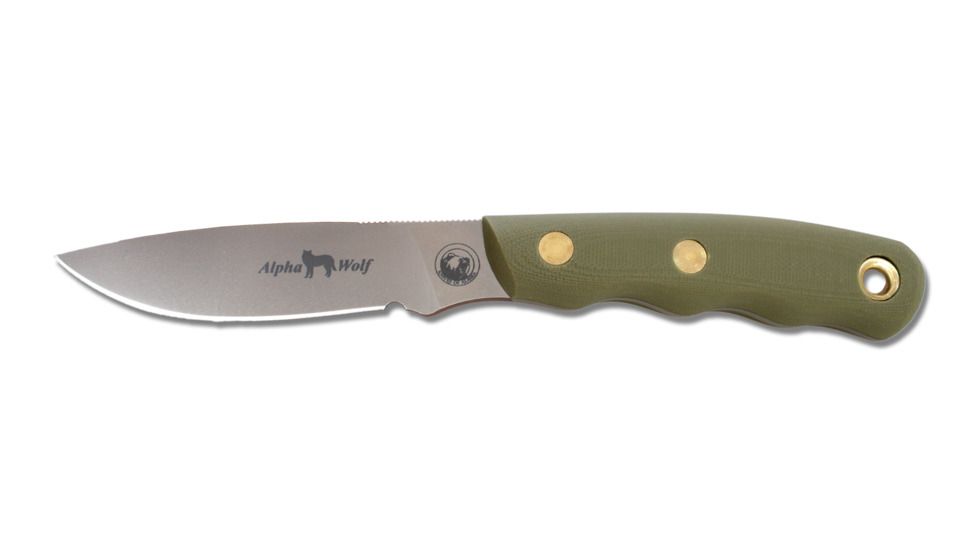 Knives of Alaska Alpha Wolf S30V Knife, G-10 OD Handle, Olive Drab, 00349FG
