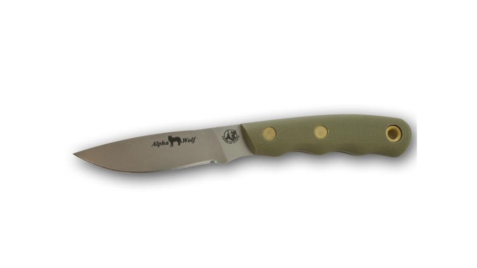 Knives of Alaska Alpha Wolf S30V Knife, G-10 OD Handle, Olive Drab 00349FG