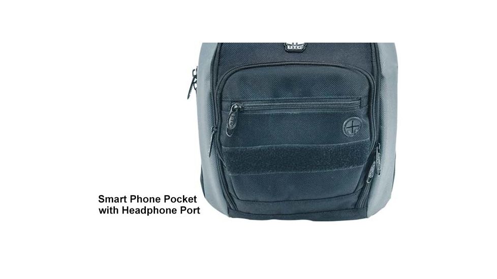 Leapers UTG Vital Chest Pack/Shoulder Sling Bag, Black/Gun Metal PVC-VP01BG