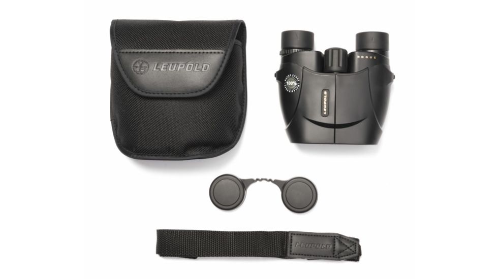 Leupold Rogue 10x25 Compact Porro Prism Waterproof Binoculars, Black 59225