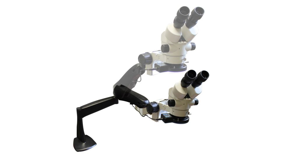 LW Scientific Z4 Trinocular Stereo Zoom Microscope on Pnuematic Arm, CREAM Z4M-BZM7-PA77