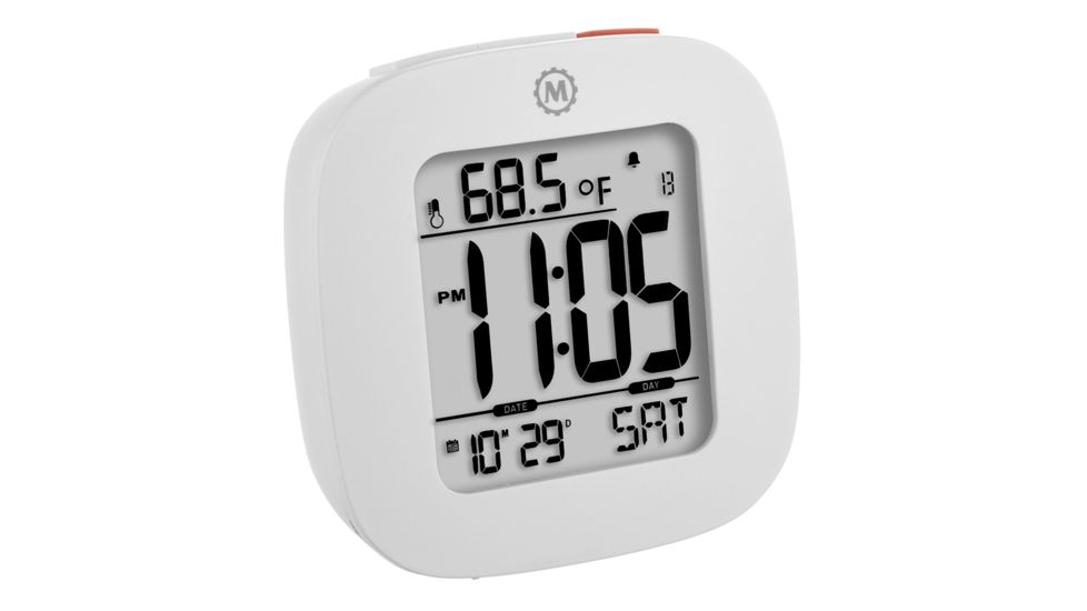 Marathon Watch Compact Alarm Clock w/Temperature and Date | Free