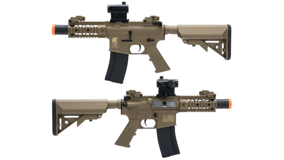 Matrix Sportsline M4 RIS Airsoft AEG Rifle w/G2 Micro-Switch Gearbox, 5in Stubby, Dark Earth, Large, ST-AEG-274-A-DE