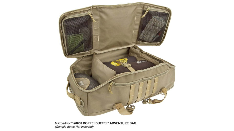 Maxpedition DoppelDuffel Bag w/ Shoulder &amp; Backpack Straps - Khaki 0608K