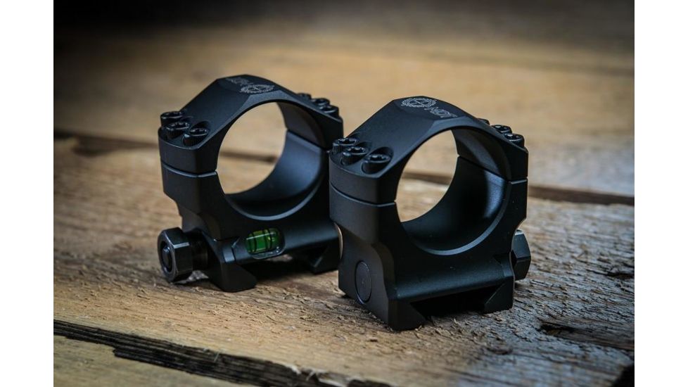 MDT 30mm Elite Scope Ring, 0.820 inch, Low, No Bubble Level, Black 102708-BLK