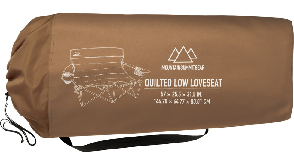Mountain Summit Gear Quilted Low Loveseat, Brown, MSG-QLSL/BRN