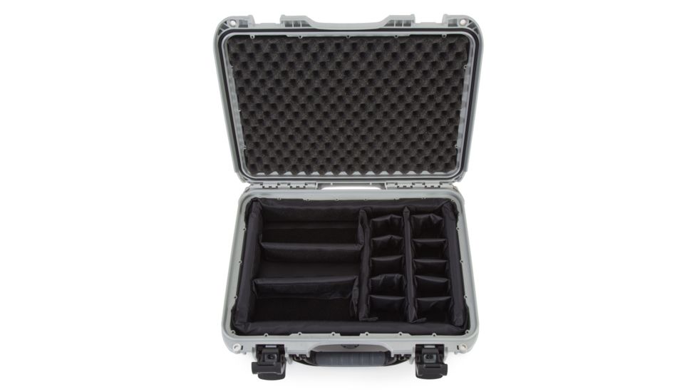 Nanuk 923 Hard Case w/ Padded Divider, Silver, 923S-021SV-0A0