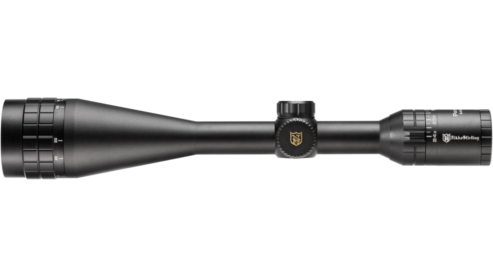 Nikko Stirling Panamax Illuminated 8-24x50 AO Rifle Scope, 1in Tube, HMD Reticle, Wide F.O.V, Black, npgi82450ao