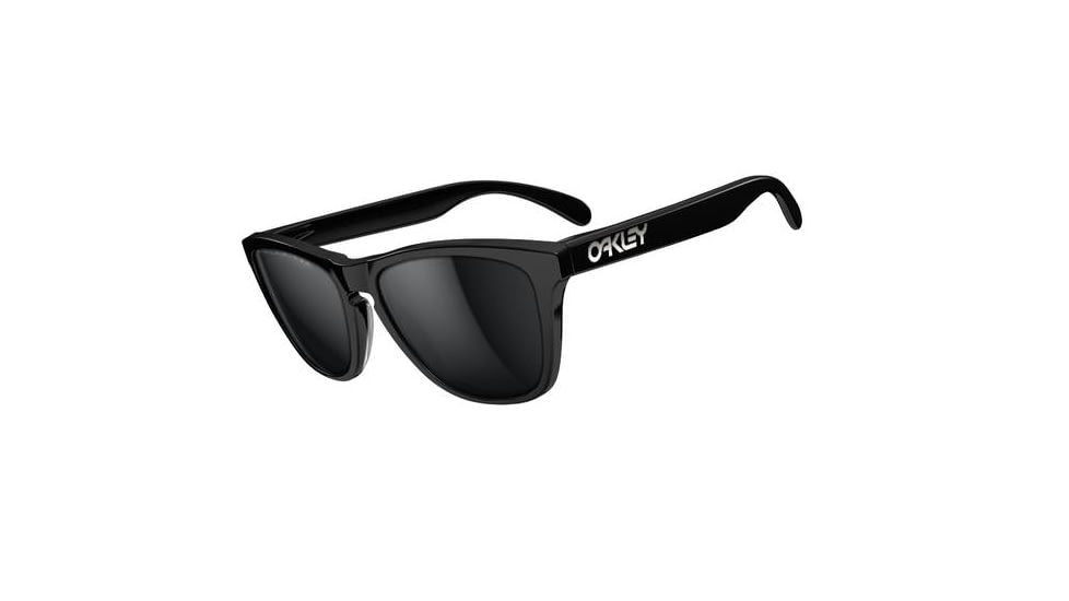 Oakley Frogskins LX Mens Sunglasses Polished Black Frame, Black Iridium Polarized Lens OO2043-04