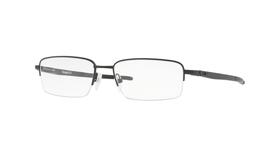 Oakley GAUGE 5.1 OX5125 Eyeglass Frames 512501-52 - Matte Black Frame, Clear Lenses