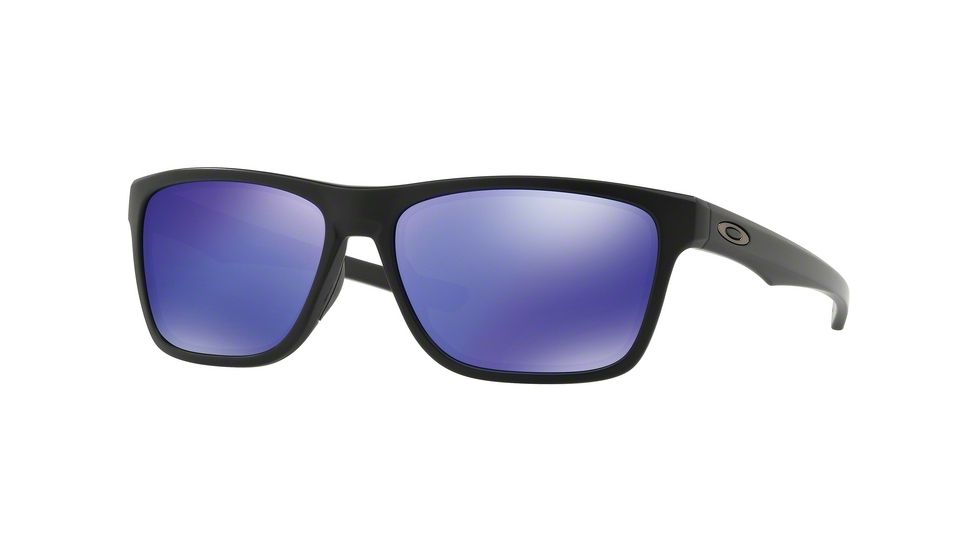 Oakley HOLSTON OO9334 Sunglasses 933409-58 - Matte Black Frame, Violet Iridium Lenses