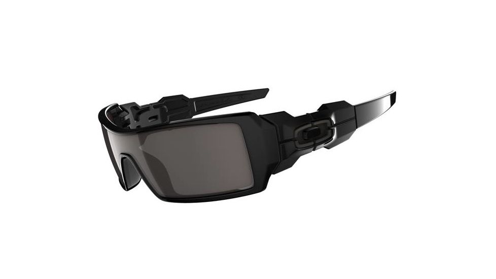 Oakley Oil Rig Polished Black Frame w/ Warm Grey Lenses Men's Sunglasses 03-460