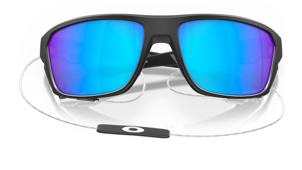 Oakley OO9416 Split Shot Sunglasses - Mens, Matte Black Frame w/Blue Logo, Prizm Sapphire Polarized Lens, 64, OO9416-941631-64