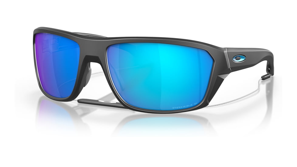 Oakley OO9416 Split Shot Sunglasses - Mens, Matte Black Frame w/Blue Logo, Prizm Sapphire Polarized Lens, 64, OO9416-941631-64