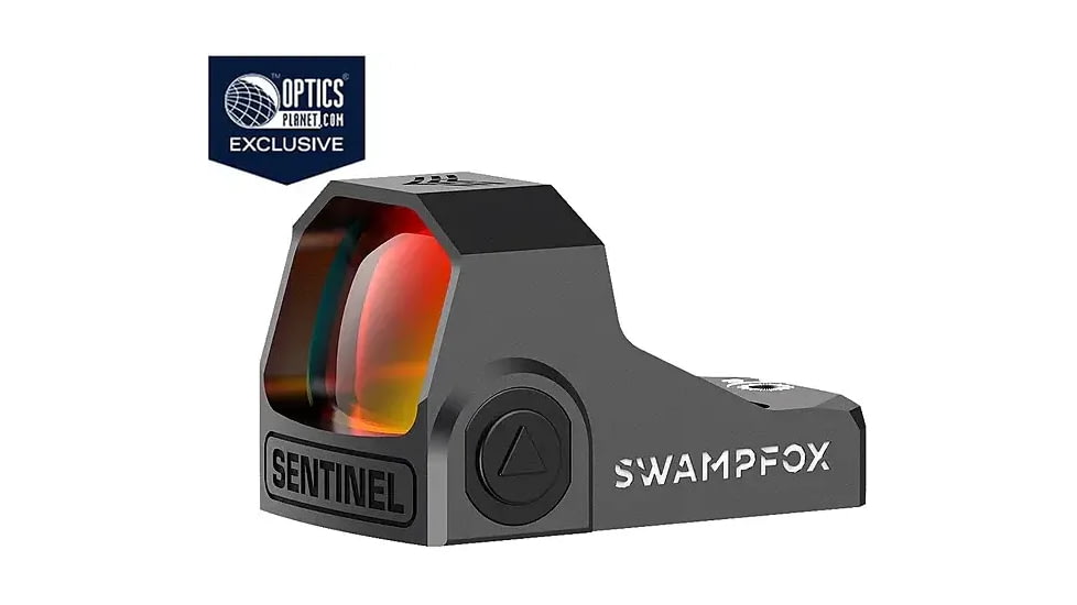 OpticsPlanet Exclusive Swampfox Sentinel Ultra Compact Micro Red Dot Sight 1x16mm, 3 MOA Red Dot Reticle, Manual Brightness, Black, SNL00116-RDM