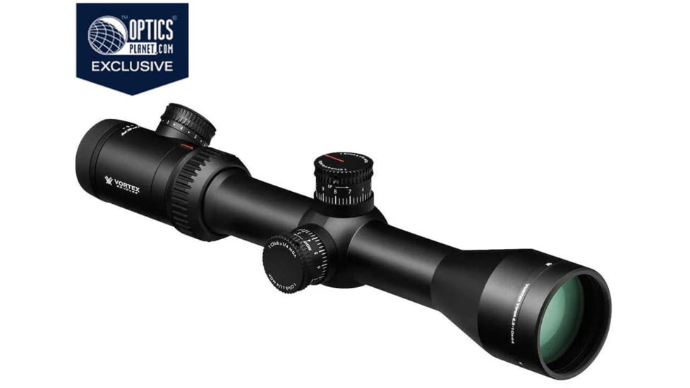 OpticsPlanet Exclusive Vortex Viper PST 2.5-10x44 Rifle Scope, 30mm Tube, Second Focal Plane, EBR1-MOA Reticle, Matte, Black, PST-210S1-A