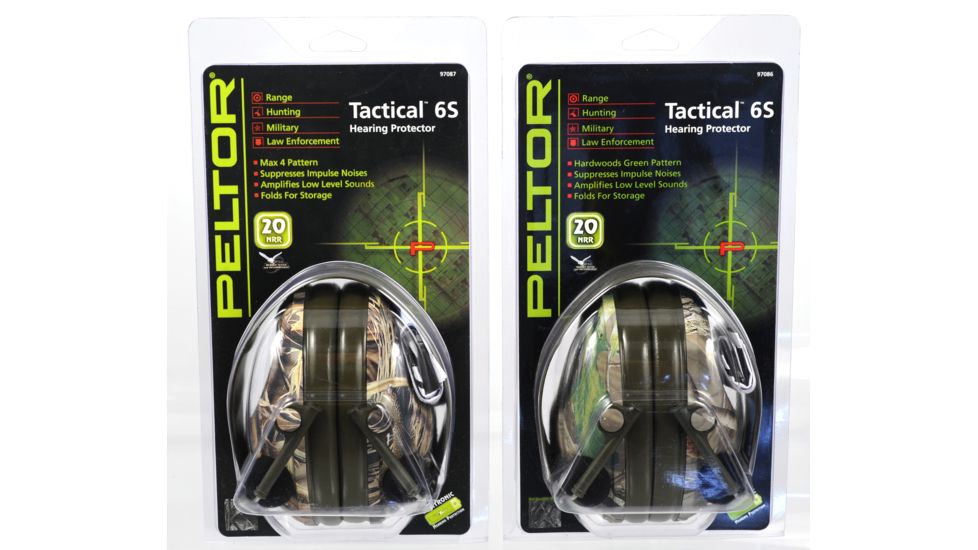 Peltor Tactical 6S Hearing Protectors in package