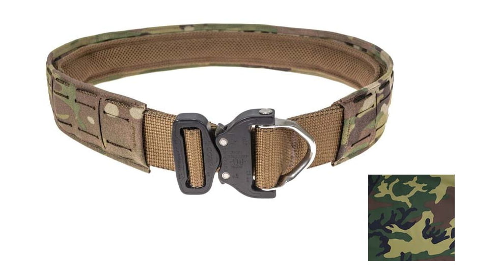 Raptor Tactical ODIN Mark VI Duty Belts, Cobra 45 D-Ring Buckle, Medium, Woodland, RT-ODIN-MARK6-WD-M-45D
