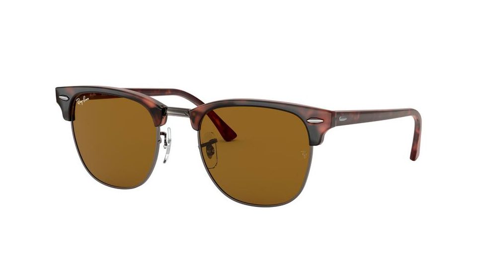 Ray-Ban Clubmaster Sunglasses RB3016 W3388-49 - , Brown Lenses