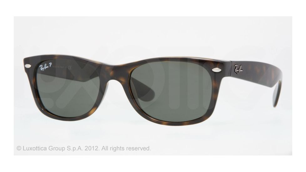 Ray-Ban Wayfarer RB2132 Sunglasses 902/58-58 - Tortoise Frame, Crystal Green Polarized Lenses