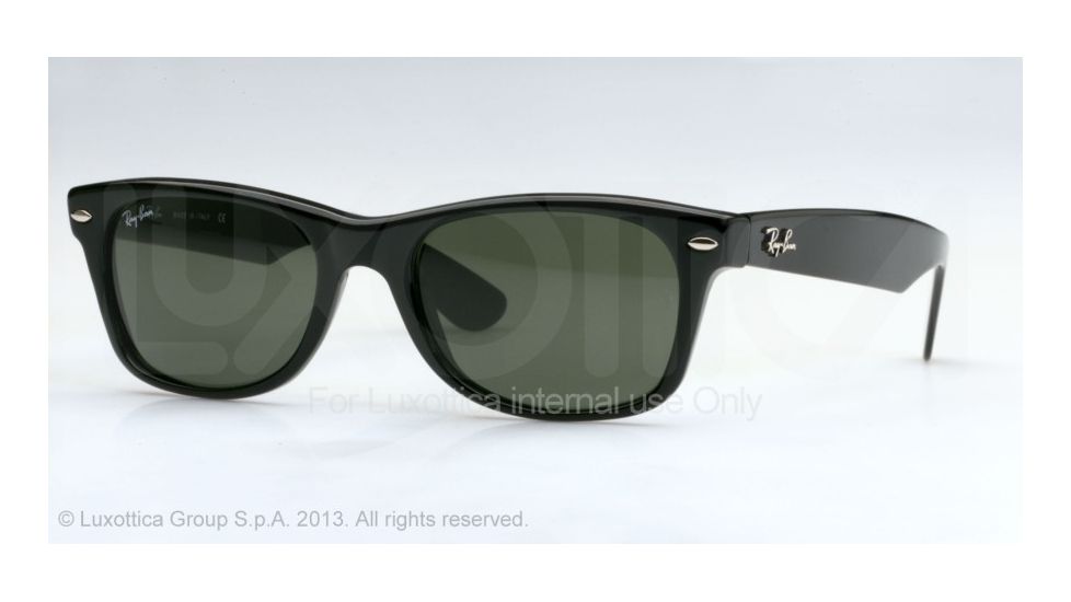 Ray-Ban Wayfarer RB2132 Sunglasses 901-58 - Black Frame, Crystal Green Lenses