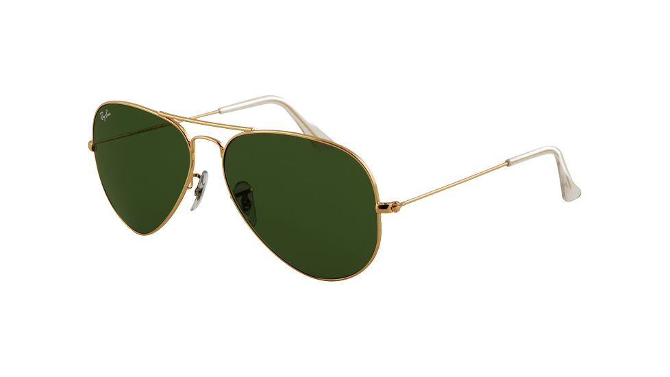 Ray-Ban RB 3025 Sunglasses, Arista Frame / Crystal Green 58 mm Lenses, L0205-5814