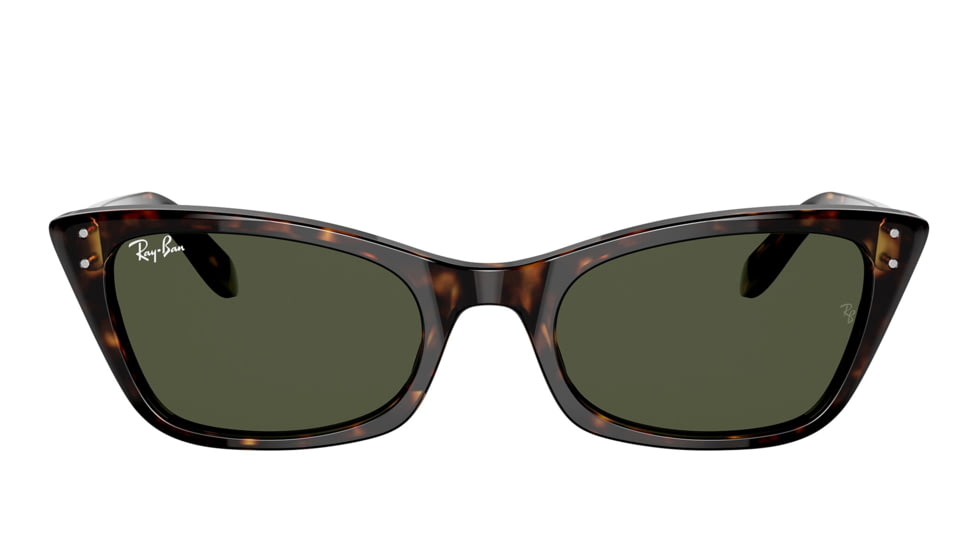 Ray-Ban RB2299 Lady Burbank Sunglasses - Womens, Havana Frame, Green Lens, 55, RB2299-902-31-55