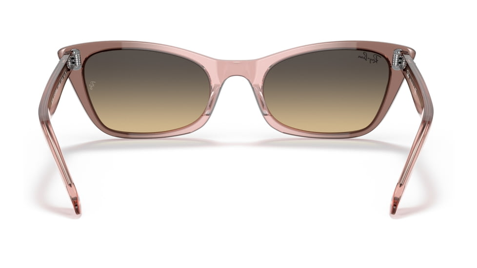 Ray-Ban RB2299 Lady Burbank Sunglasses - Women's, Transparent Pink Frame, Brown Vintage Lens, 55, RB2299-1344BG-55