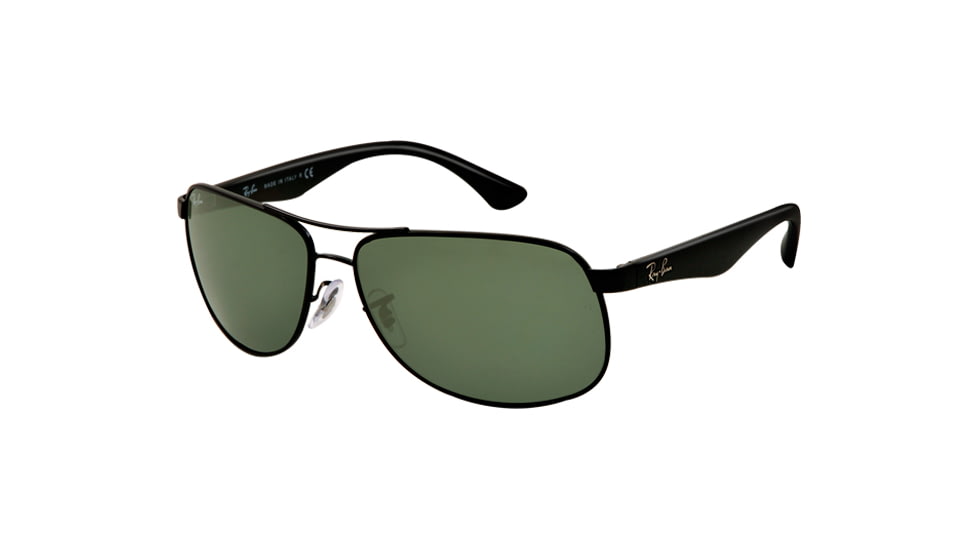Ray-Ban RB3502 Sunglasses 002-6114 - Black Frame, Crystal Green Lenses