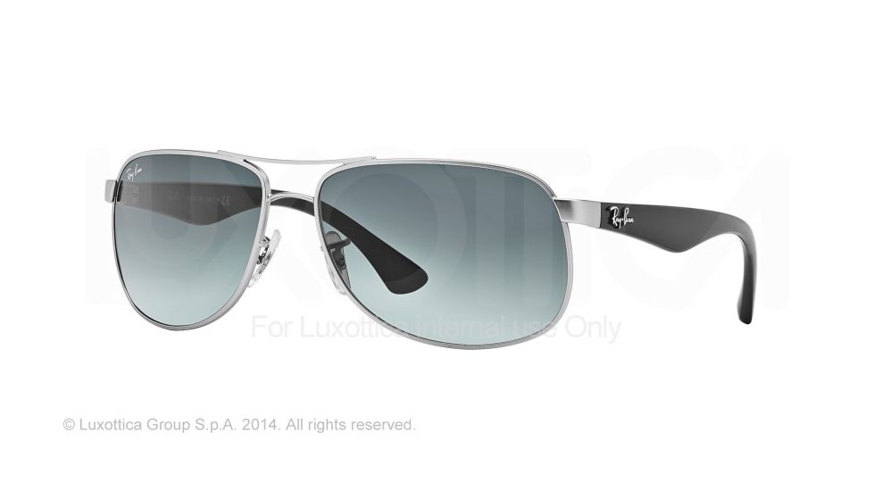Ray-Ban RB3502 Sunglasses 019/71-61 - Matte Silver Frame, Grey Gradient Dark Grey Lenses