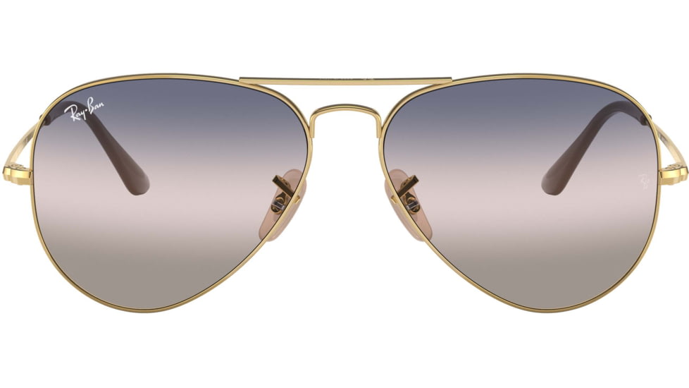Ray-Ban RB3689 Aviator Metal ll Sunglasses - Mens, Pink Gradient Blue Lenses, Arista, 55, RB3689-001-GE-55