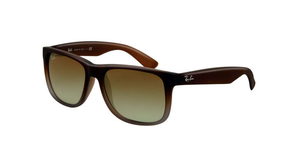 Ray-Ban RB4165 Sunglasses 854/7Z-55 - Rubber Brown On Grey