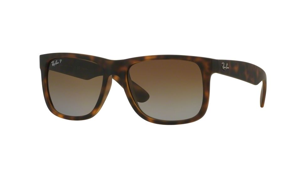 Ray-Ban RB4165 Sunglasses 865/T5-55 - Havana Rubber Frame, Polar Brown Gradient Lenses