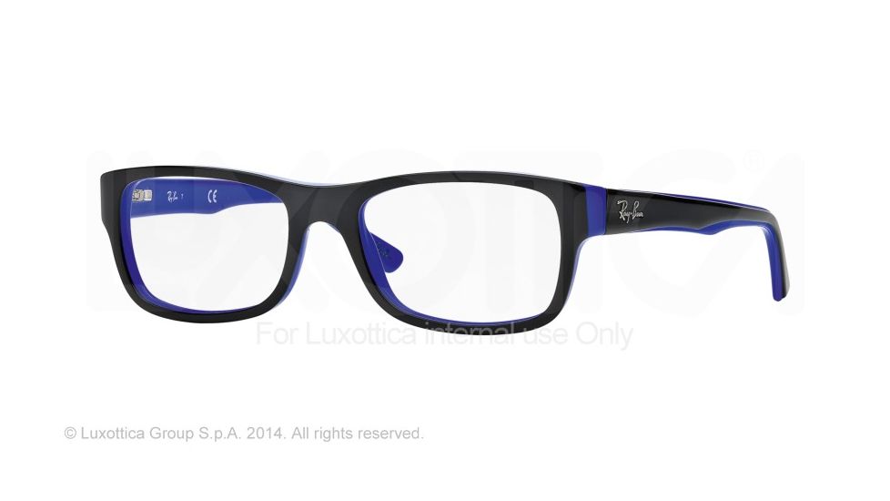 Ray-Ban RX5268 Eyeglass Frames 5179-52 - Top Black On Blue Frame