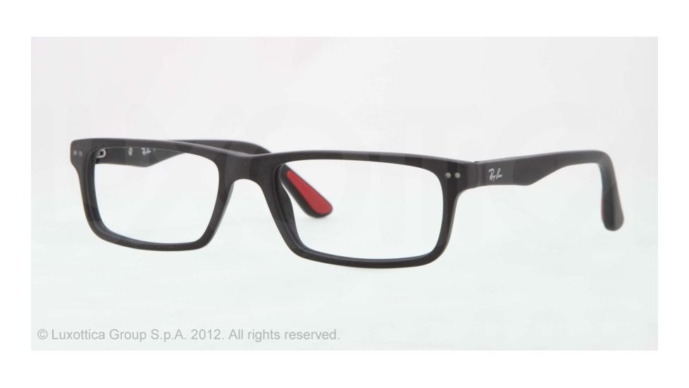 Ray-Ban RX5277 Eyeglass Frames 2077-52 - Sandblasted Black Frame, Demo Lens Lenses