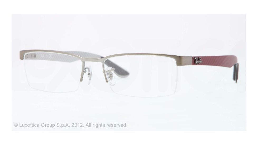 Ray-Ban RX8412 Eyeglass Frames 2620-52 - Matte Gunmetal Frame, Demo Lens Lenses