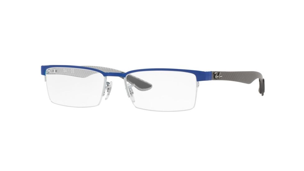 Ray-Ban RX8412 Eyeglass Frames 2891-52 - Grey Top On Blue Frame