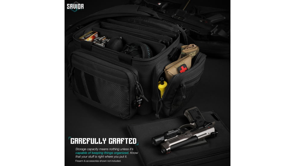 Savior Equipment Specialist Pistol Range Bag, Black, RA-3GUN-WS-BK