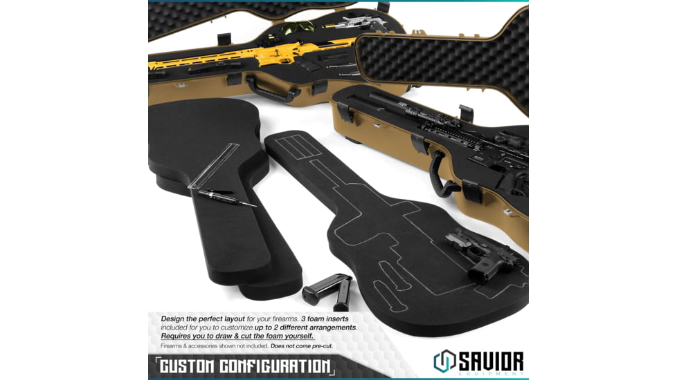 Savior Equipment Ultimate Guitar Single Rifle Case, Dark FDE, RC-GT-ACOUSTIC-TN